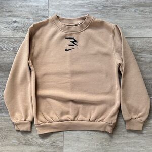 Nike Kids Beige Sweatshirt with Black Logo NWOT
